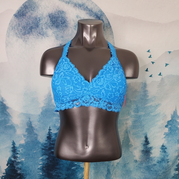 Xhilaration Racerback Wireless Padded Bralette Blue Women's XL NWT - Picture 1 of 16